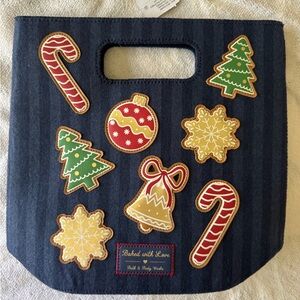 Holiday Cookie Patch Navy Tote Bag